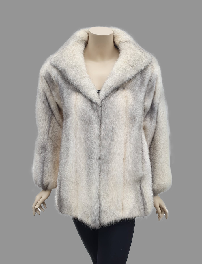 Gray mink fur jacket - from THE REAL FUR DEAL & DAVID APPEL FURS new and pre-owned online fur store!