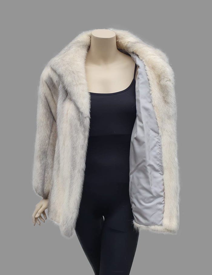 Gray Cross Mink Jacket -Small – The Real Fur Deal Gray Cross Mink Jacket -Small – The Real Fur Deal