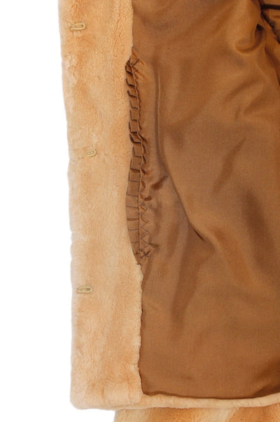 SMALL/MEDIUM BUTTERSCOTCH SHEARED BEAVER FUR BOLERO JACKET - from THE REAL FUR DEAL & DAVID APPEL FURS new and pre-owned online fur store!