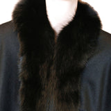 CASHMERE AND FOX FUR CAPE - from THE REAL FUR DEAL & DAVID APPEL FURS new and pre-owned online fur store!