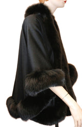 CASHMERE AND FOX FUR CAPE - from THE REAL FUR DEAL & DAVID APPEL FURS new and pre-owned online fur store!