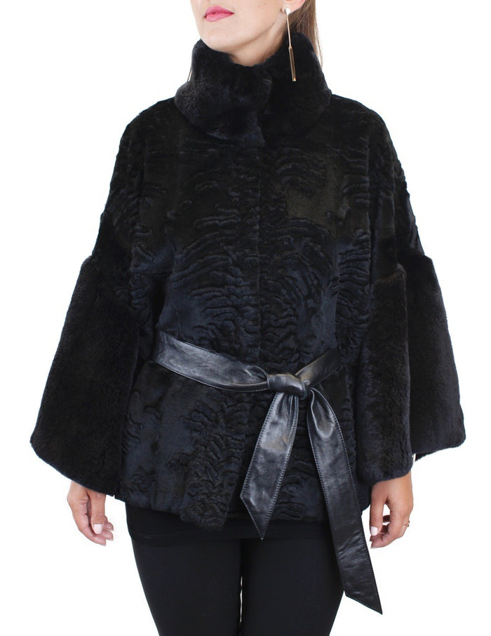 BLACK REX RABBIT FUR KIMONO JACKET – The Real Fur Deal