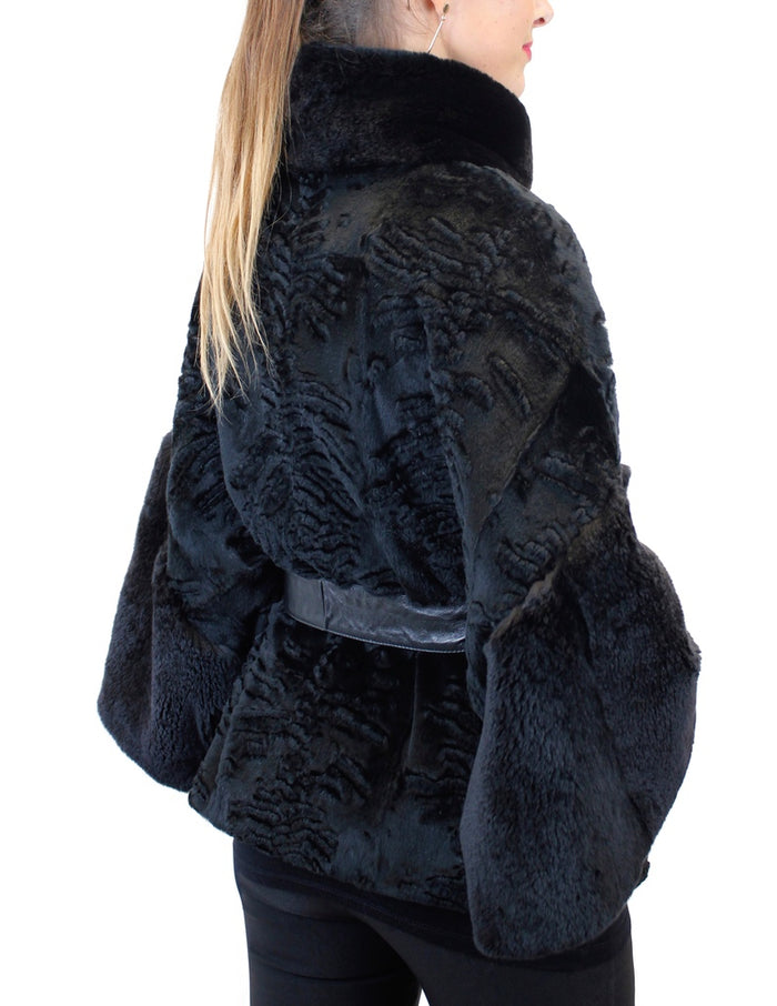 BLACK REX RABBIT FUR KIMONO JACKET – The Real Fur Deal