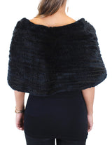 KNITTED REX RABBIT FUR STOLE - from THE REAL FUR DEAL & DAVID APPEL FURS new and pre-owned online fur store!