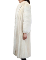 PRE-OWNED MEDIUM/LARGE LONG BLUSH MINK & LIGHT FOX FUR COAT - LIGHTWEIGHT! - from THE REAL FUR DEAL & DAVID APPEL FURS new and pre-owned online fur store!