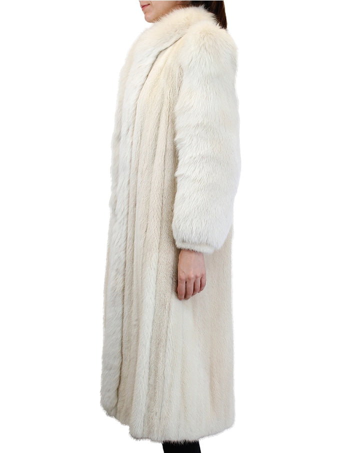 White Mink Full Length Coat