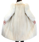 PRE-OWNED MEDIUM/LARGE LONG BLUSH MINK & LIGHT FOX FUR COAT - LIGHTWEIGHT! - from THE REAL FUR DEAL & DAVID APPEL FURS new and pre-owned online fur store!