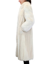 PRE-OWNED MEDIUM/LARGE LONG BLUSH MINK & LIGHT FOX FUR COAT - LIGHTWEIGHT! - from THE REAL FUR DEAL & DAVID APPEL FURS new and pre-owned online fur store!