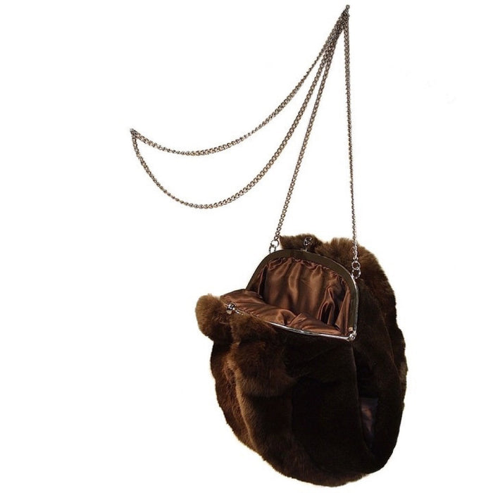 MINK CHINCHILLA FUR MUFF PURSE BAG The Real Fur Deal