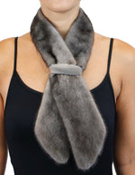 MINK FUR TIE/SCARF (CHOOSE BLUE IRIS, MAHOGANY, WILD TYPE, OR RED) - from THE REAL FUR DEAL & DAVID APPEL FURS new and pre-owned online fur store!