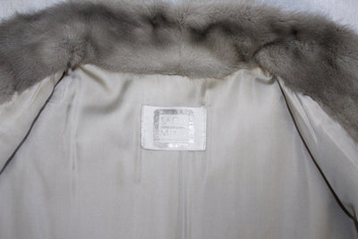 PRE-OWNED MEDIUM/LARGE CORDUROY CUT CERULEAN MINK FUR JACKET! CLEAN, SOFT GRAY FUR! - from THE REAL FUR DEAL & DAVID APPEL FURS new and pre-owned online fur store!