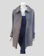 Distressed Spanish Merino Shearling Jacket - open