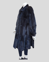 Vintage Dark Brown Sheared ⅞ Mink Fur Coat -M