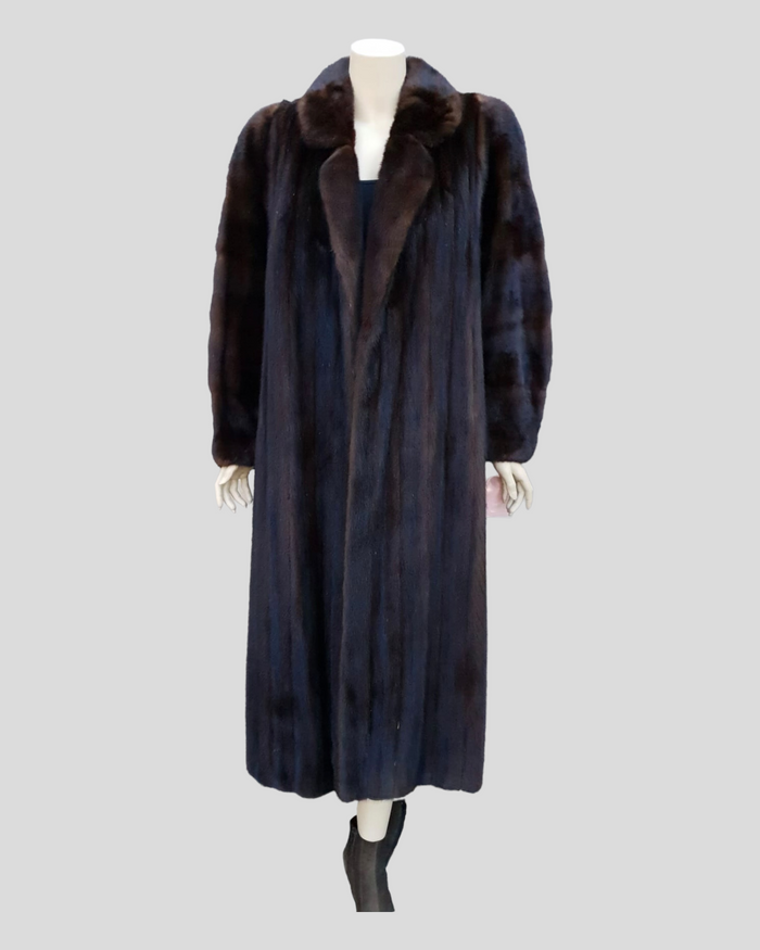 Vintage Mahogany Mink Fur Coat -L
