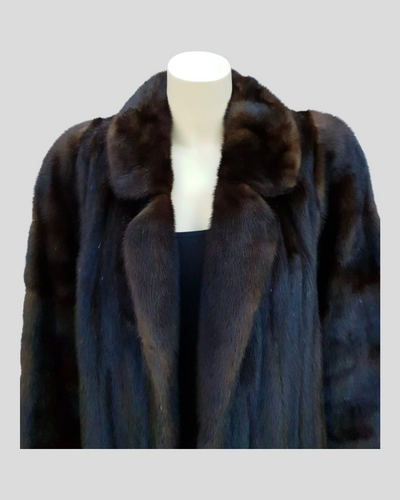 Vintage Mahogany Mink Fur Coat -L
