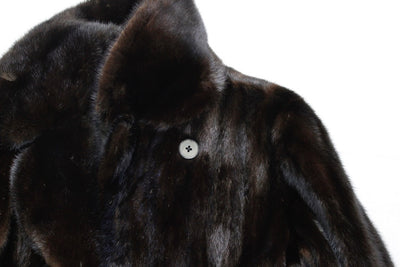 PRE-OWNED SMALL NATURAL DARK RANCH MINK FUR FULLY LET OUT FITTED COAT! - from THE REAL FUR DEAL & DAVID APPEL FURS new and pre-owned online fur store!