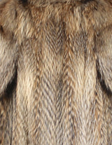 PRE-OWNED MEDIUM/LARGE NATURAL FINNISH RACCOON FUR COAT - THICK FUR! - from THE REAL FUR DEAL & DAVID APPEL FURS new and pre-owned online fur store!