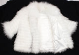 FEATHERED WHITE ARCTIC FOX SHORT SLEEVED JACKET - from THE REAL FUR DEAL & DAVID APPEL FURS new and pre-owned online fur store!