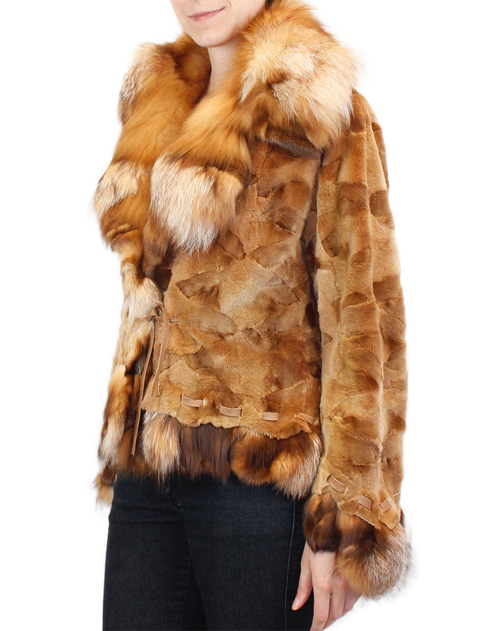 Gold Tip Sheared Mink Fur Jacket