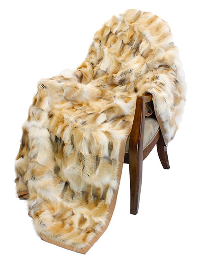 GOLDEN ISLAND FOX FUR & CASHMERE BLEND PILLOW - from THE REAL FUR DEAL & DAVID APPEL FURS new and pre-owned online fur store!