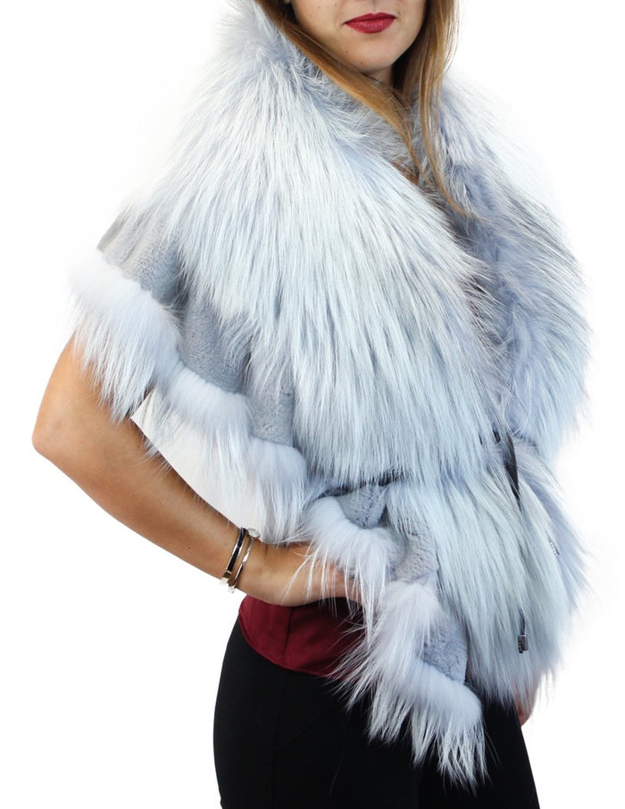Fur Ruffling Ruffled Rabbit Fur Muffler
