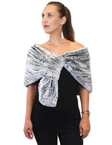 KNITTED REX RABBIT FUR STOLE - from THE REAL FUR DEAL & DAVID APPEL FURS new and pre-owned online fur store!