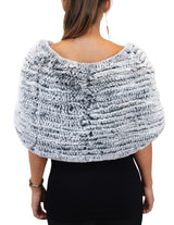 KNITTED REX RABBIT FUR STOLE - from THE REAL FUR DEAL & DAVID APPEL FURS new and pre-owned online fur store!