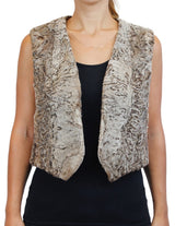 NATURAL GOLDEN RUSSIAN BROADTAIL FUR SHORT MENS-STYLE VEST - from THE REAL FUR DEAL & DAVID APPEL FURS new and pre-owned online fur store!