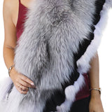 LIGHT PURPLE LAVENDER DYED SILVER FOX FUR & RABBIT FUR COLLAR/SHAWL/WRAP - from THE REAL FUR DEAL & DAVID APPEL FURS new and pre-owned online fur store!