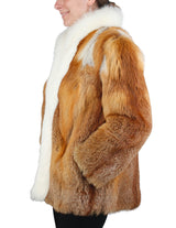 PRE-OWNED MEDIUM/LARGE RED FOX FUR JACKET WITH SHADOW FOX TRIM - from THE REAL FUR DEAL & DAVID APPEL FURS new and pre-owned online fur store!