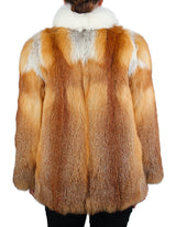 PRE-OWNED MEDIUM/LARGE RED FOX FUR JACKET WITH SHADOW FOX TRIM - from THE REAL FUR DEAL & DAVID APPEL FURS new and pre-owned online fur store!