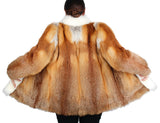 PRE-OWNED MEDIUM/LARGE RED FOX FUR JACKET WITH SHADOW FOX TRIM - from THE REAL FUR DEAL & DAVID APPEL FURS new and pre-owned online fur store!