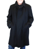 MEN'S BLACK 100% CASHMERE LIGHTWEIGHT COAT - from THE REAL FUR DEAL & DAVID APPEL FURS new and pre-owned online fur store!