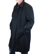 MEN'S BLACK 100% CASHMERE LIGHTWEIGHT COAT - from THE REAL FUR DEAL & DAVID APPEL FURS new and pre-owned online fur store!