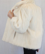 PRE-OWNED MEDIUM GLACIAL MINK FUR JACKET! BEAUTIFUL OFF-WHITE COLOR! - from THE REAL FUR DEAL & DAVID APPEL FURS new and pre-owned online fur store!