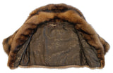 PRE-OWNED SMALL/MEDIUM NATURAL DARK GOLDEN RUSSIAN BARGUZIN SABLE FUR SHORT BOLERO JACKET - from THE REAL FUR DEAL & DAVID APPEL FURS new and pre-owned online fur store!