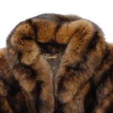 PRE-OWNED SMALL/MEDIUM NATURAL DARK GOLDEN RUSSIAN BARGUZIN SABLE FUR SHORT BOLERO JACKET - from THE REAL FUR DEAL & DAVID APPEL FURS new and pre-owned online fur store!