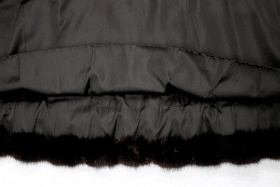 PRE-OWNED SMALL NATURAL DARK RANCH MINK FUR FULLY LET OUT FITTED COAT! - from THE REAL FUR DEAL & DAVID APPEL FURS new and pre-owned online fur store!
