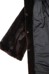 PRE-OWNED MEDIUM NATURAL DARK MAHOGANY MINK FUR COAT LONG, FULLY LET OUT! - from THE REAL FUR DEAL & DAVID APPEL FURS new and pre-owned online fur store!