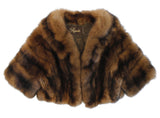 PRE-OWNED SMALL/MEDIUM NATURAL DARK GOLDEN RUSSIAN BARGUZIN SABLE FUR SHORT BOLERO JACKET - from THE REAL FUR DEAL & DAVID APPEL FURS new and pre-owned online fur store!