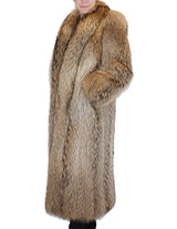 PRE-OWNED MEDIUM/LARGE NATURAL FINNISH RACCOON FUR COAT - THICK FUR! - from THE REAL FUR DEAL & DAVID APPEL FURS new and pre-owned online fur store!