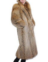 PRE-OWNED MEDIUM/LARGE NATURAL FINNISH RACCOON FUR COAT - THICK FUR! - from THE REAL FUR DEAL & DAVID APPEL FURS new and pre-owned online fur store!