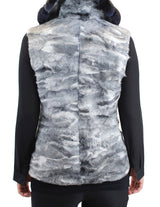 NATURAL GRAY RUSSIAN BROADTAIL LAMB VEST WITH MIDNIGHT BLUE CHINCHILLA FUR COLLAR - from THE REAL FUR DEAL & DAVID APPEL FURS new and pre-owned online fur store!