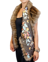 BRAIDED NATURAL RUSSIAN SABLE SECTIONS CROSSOVER STOLE/WRAP - from THE REAL FUR DEAL & DAVID APPEL FURS new and pre-owned online fur store!