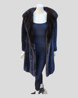 Dark Mink Fur Coat - open