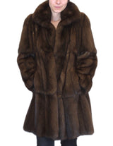 MEDIUM PLEATED NATURAL RUSSIAN SABLE FUR COAT - from THE REAL FUR DEAL & DAVID APPEL FURS new and pre-owned online fur store!