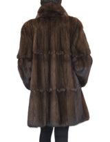 MEDIUM PLEATED NATURAL RUSSIAN SABLE FUR COAT - from THE REAL FUR DEAL & DAVID APPEL FURS new and pre-owned online fur store!