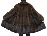MEDIUM PLEATED NATURAL RUSSIAN SABLE FUR COAT - from THE REAL FUR DEAL & DAVID APPEL FURS new and pre-owned online fur store!