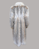 Vintage Long Canadian Lynx Fur Coat -L | Silky Soft & Comfortable!