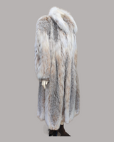 Vintage Long Canadian Lynx Fur Coat -L | Silky Soft & Comfortable!